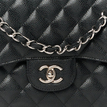 Chanel Caviar Quilted Jumbo Double Flap Black 9 of 12