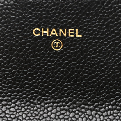 Chanel Caviar Quilted Large Gusset Flap Wallet Black 6 of 9