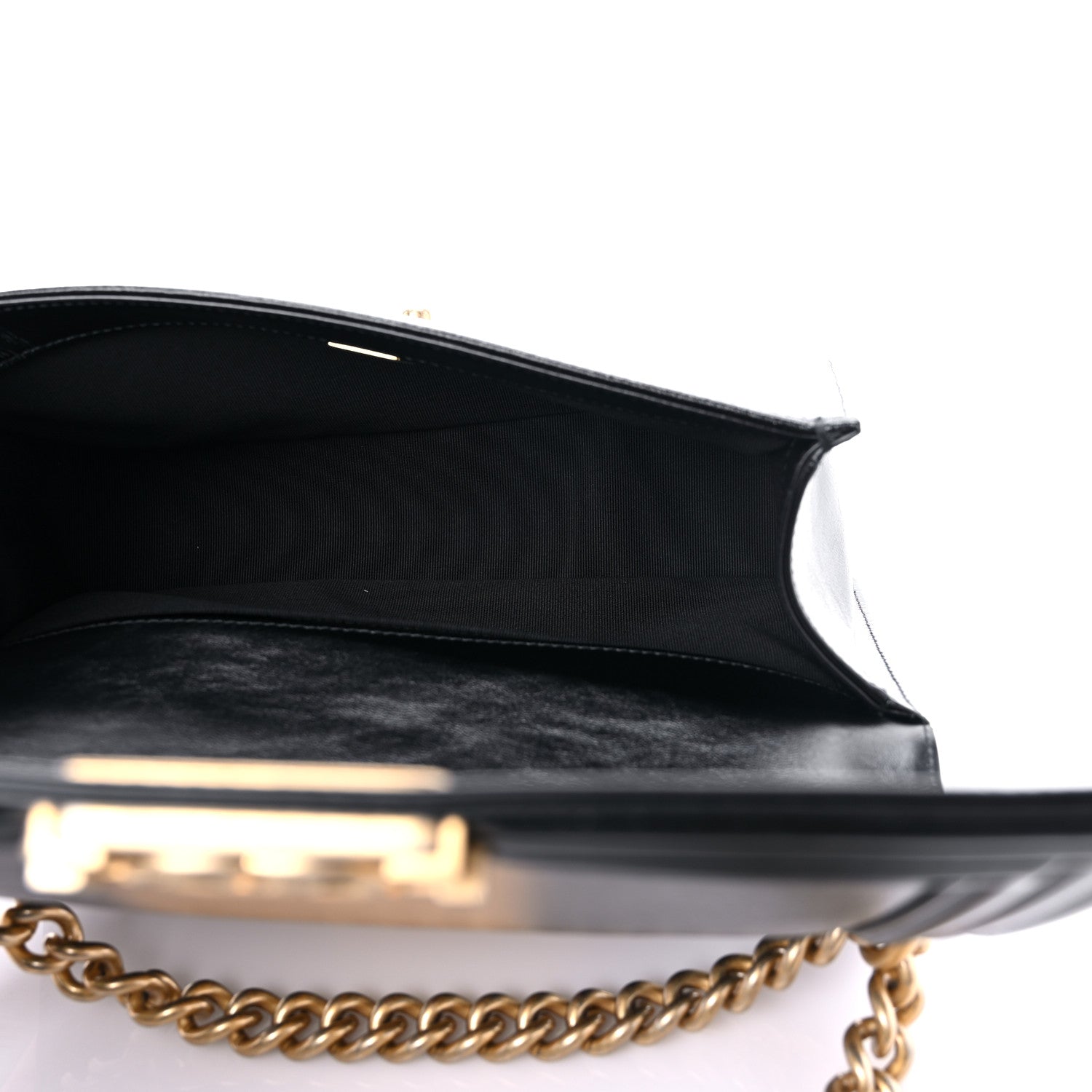 Chanel Metallic Glazed Calfskin Medium Boy Flap Black Gold 5 of 10