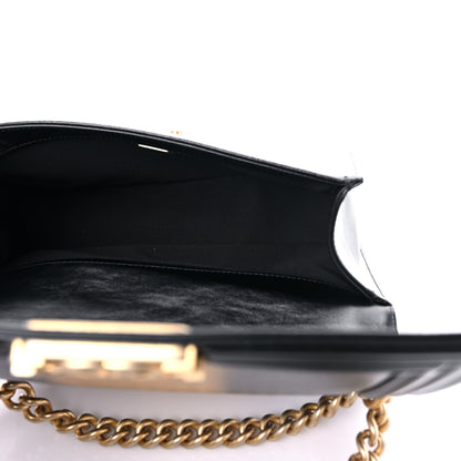 Chanel Metallic Glazed Calfskin Medium Boy Flap Black Gold 5 of 10