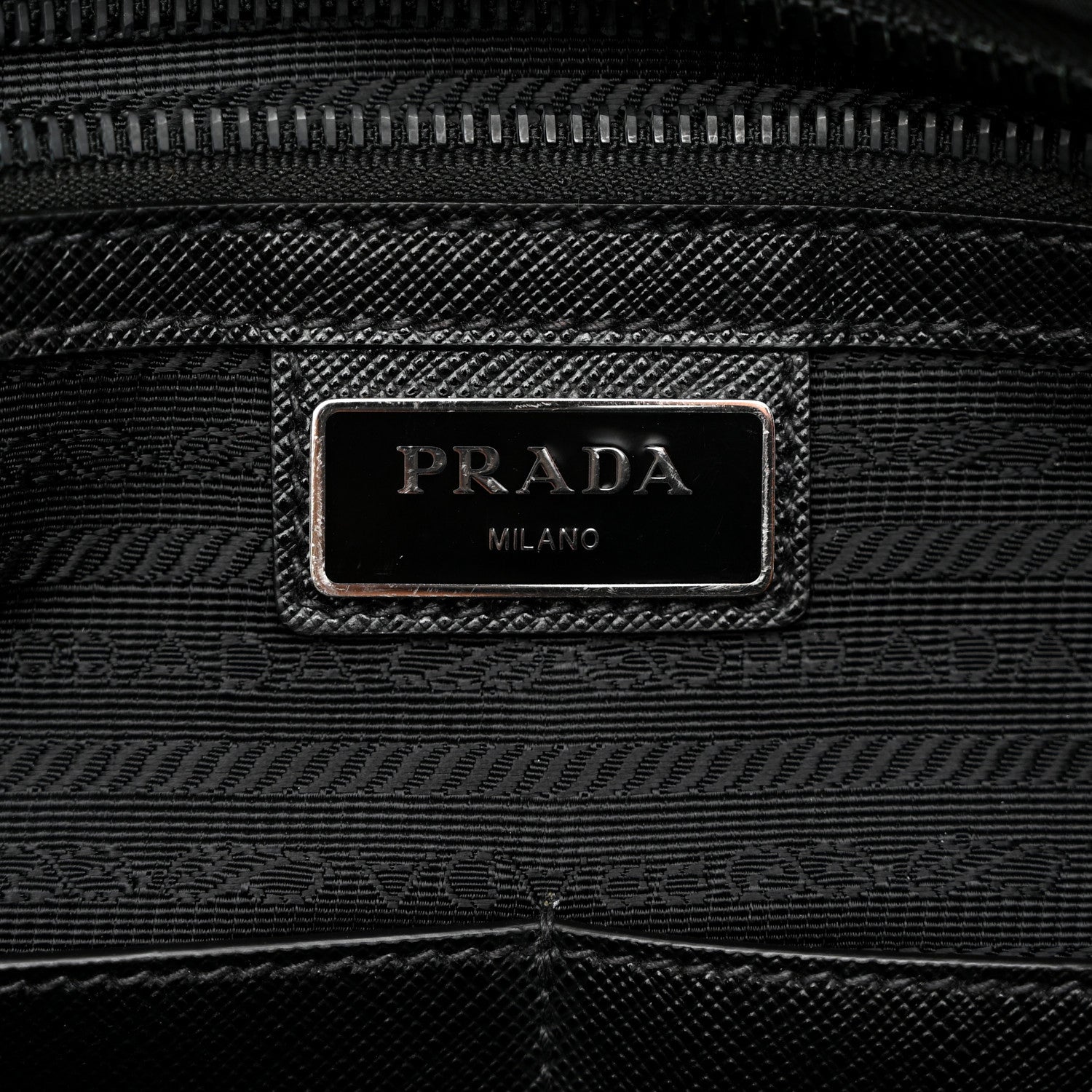 Prada Tessuto Nylon Saffiano Briefcase Black 7 of 12