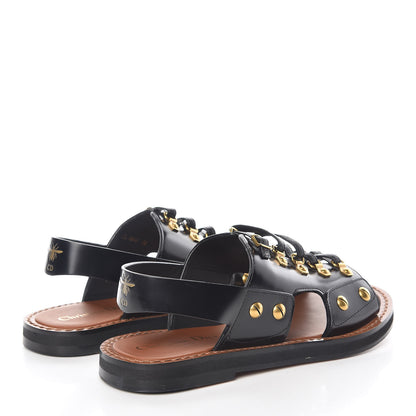 Christian Dior Calfskin Wildior Sandal 38 Black 4 of 9