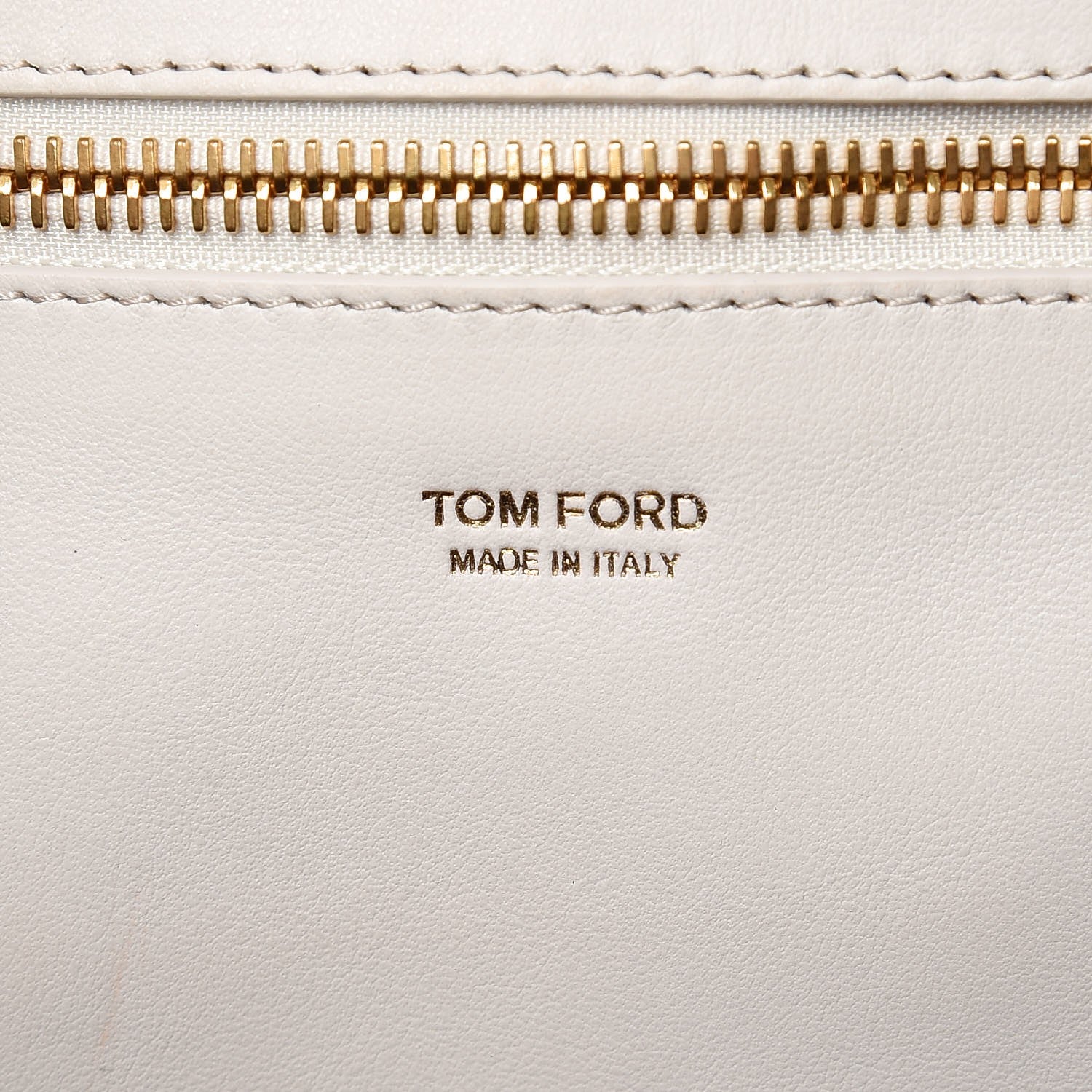 Tom Ford Smooth Calfskin Tubo Horizontal Tote Chalk 7 of 11