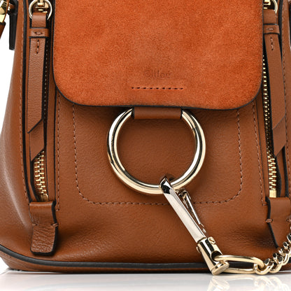 Chloe Suede Calfskin Mini Faye Backpack Tan 8 of 10