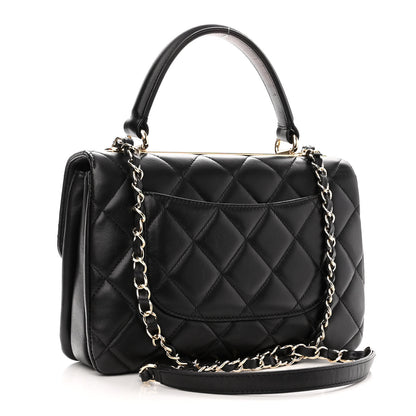 Chanel Lambskin Quilted Small Trendy CC Dual Handle Flap Bag Black 3 of 10