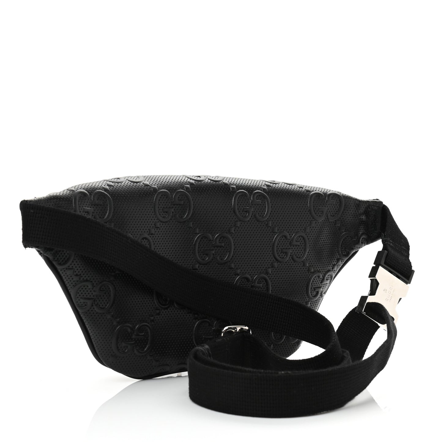 Calfskin GG Tennis Embossed Belt Bag Black
