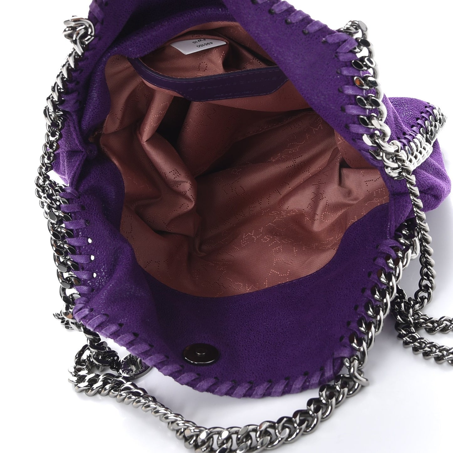 Shaggy Deer Mini Falabella Fold Over Tote Bright Purple