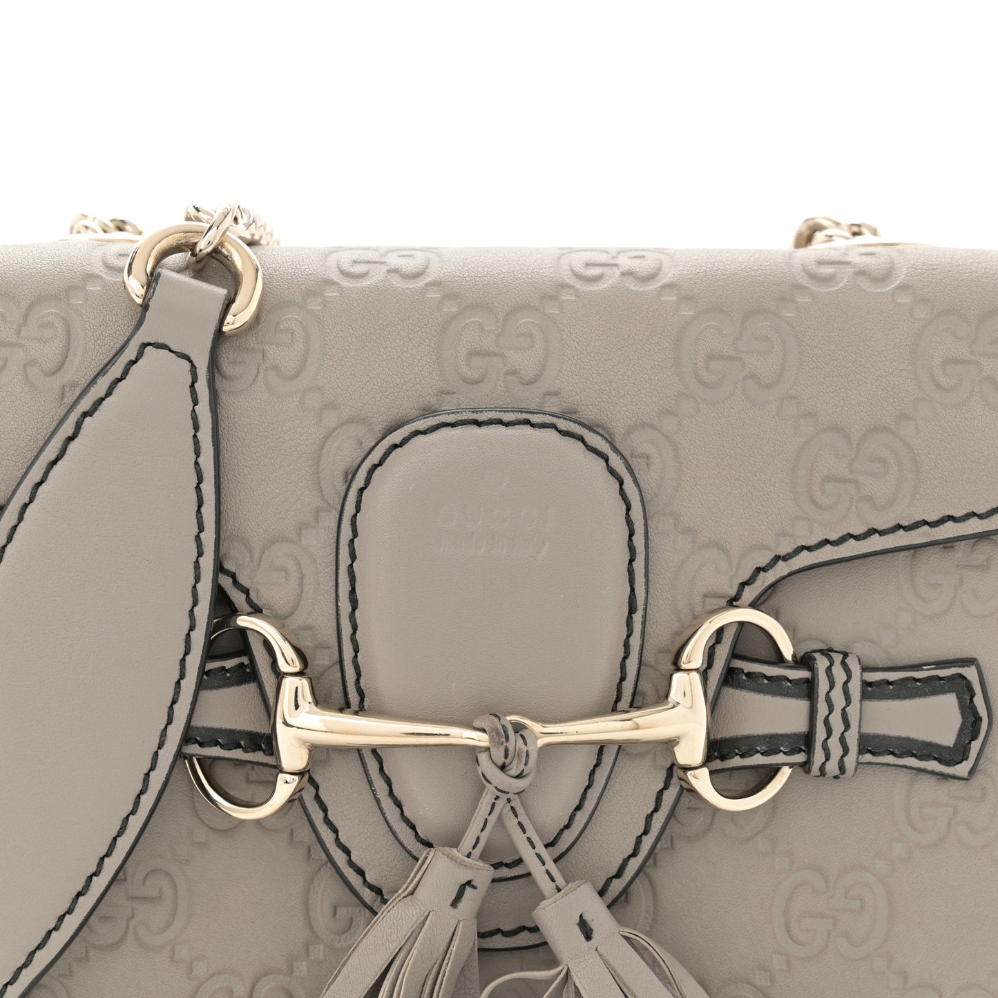 Guccissima Mini Emily Chain Shoulder Bag Storm Grey