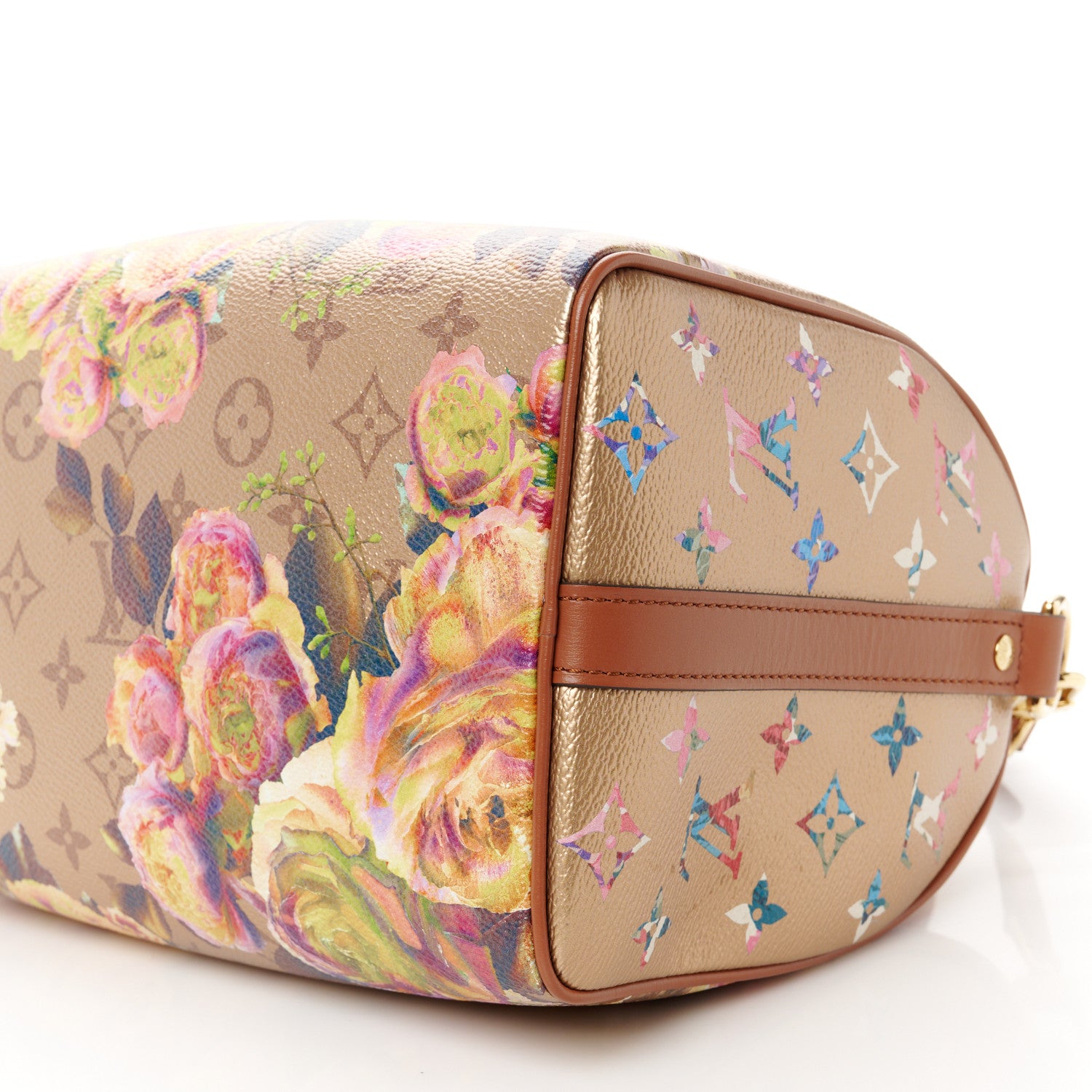 Louis Vuitton Metallic Monogram LV Garden Speedy Bandouliere 25 Gold 12 of 12