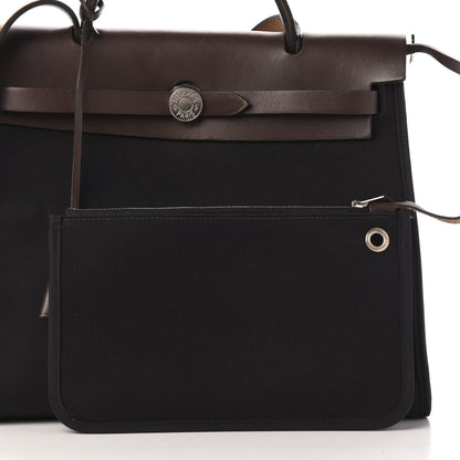 Hermes Toile Vache Hunter Herbag Zip 31 PM Black Ebene 10 of 12