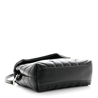 Saint Laurent Calfskin Y Quilted Monogram Toy Loulou Crossbody Bag Black 4 of 11