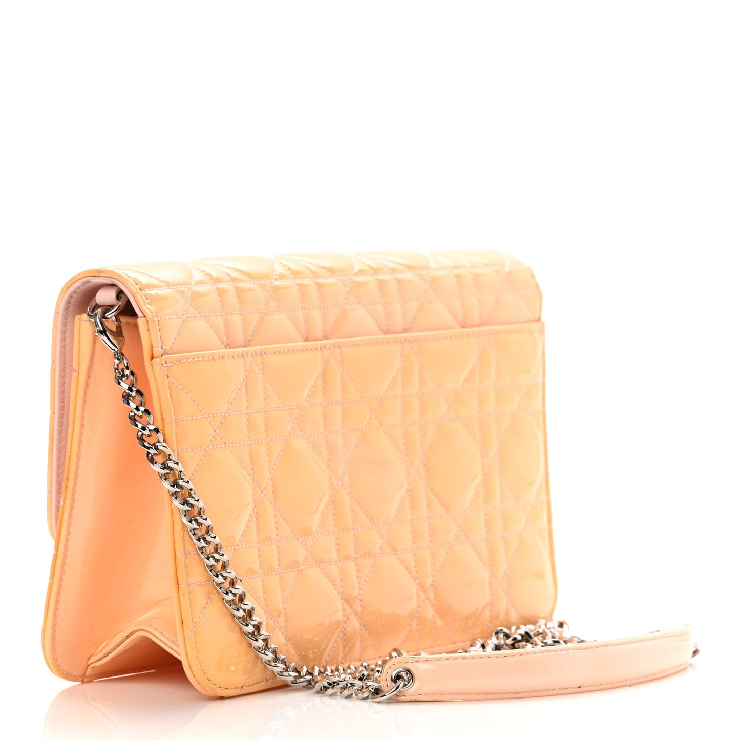 Patent Cannage Miss Dior Promenade Pouch Pink