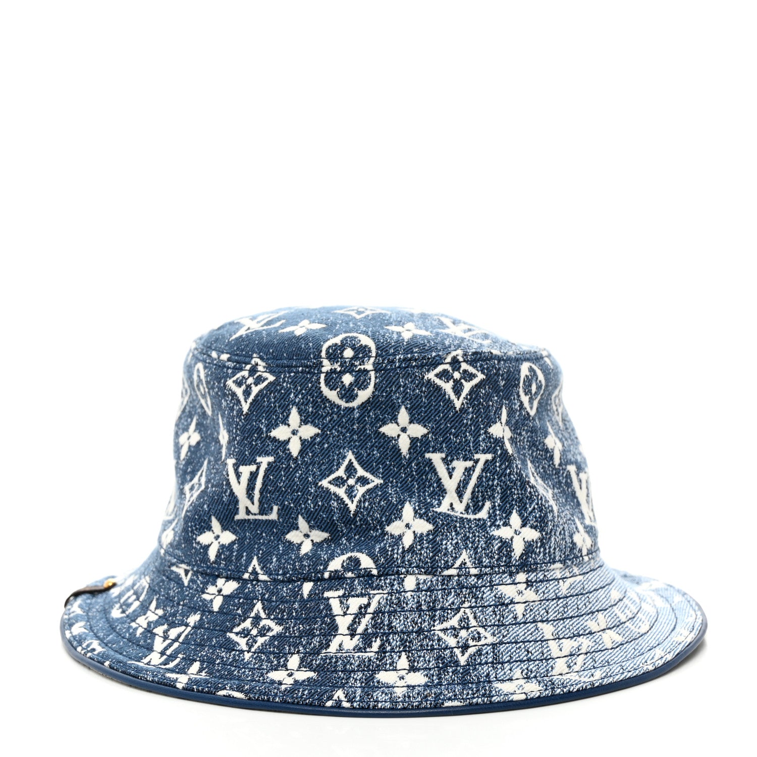 Louis Vuitton Monogram Denim Jacquard Bob Bucket Hat M Blue 3 of 8