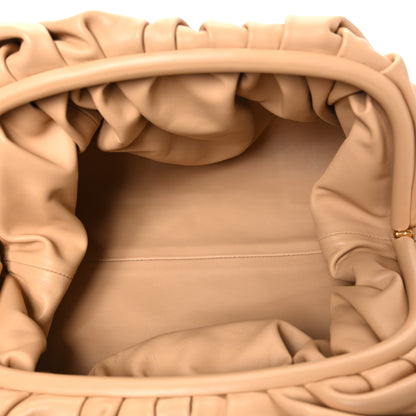Bottega Veneta Smooth Butter Calf The Pouch Oversized Clutch Almond Almond 5 of 11