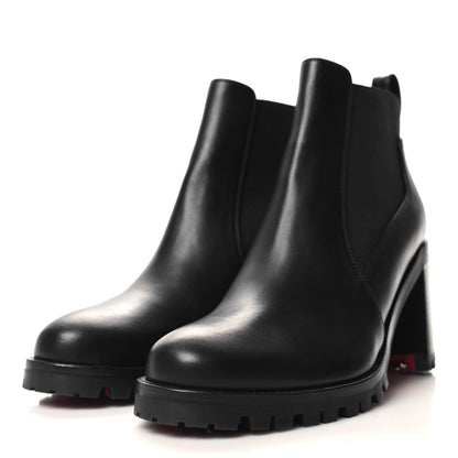 Christian Louboutin Calfskin Marchacroche 70 Chelsea Boots 37.5 Black 3 of 8