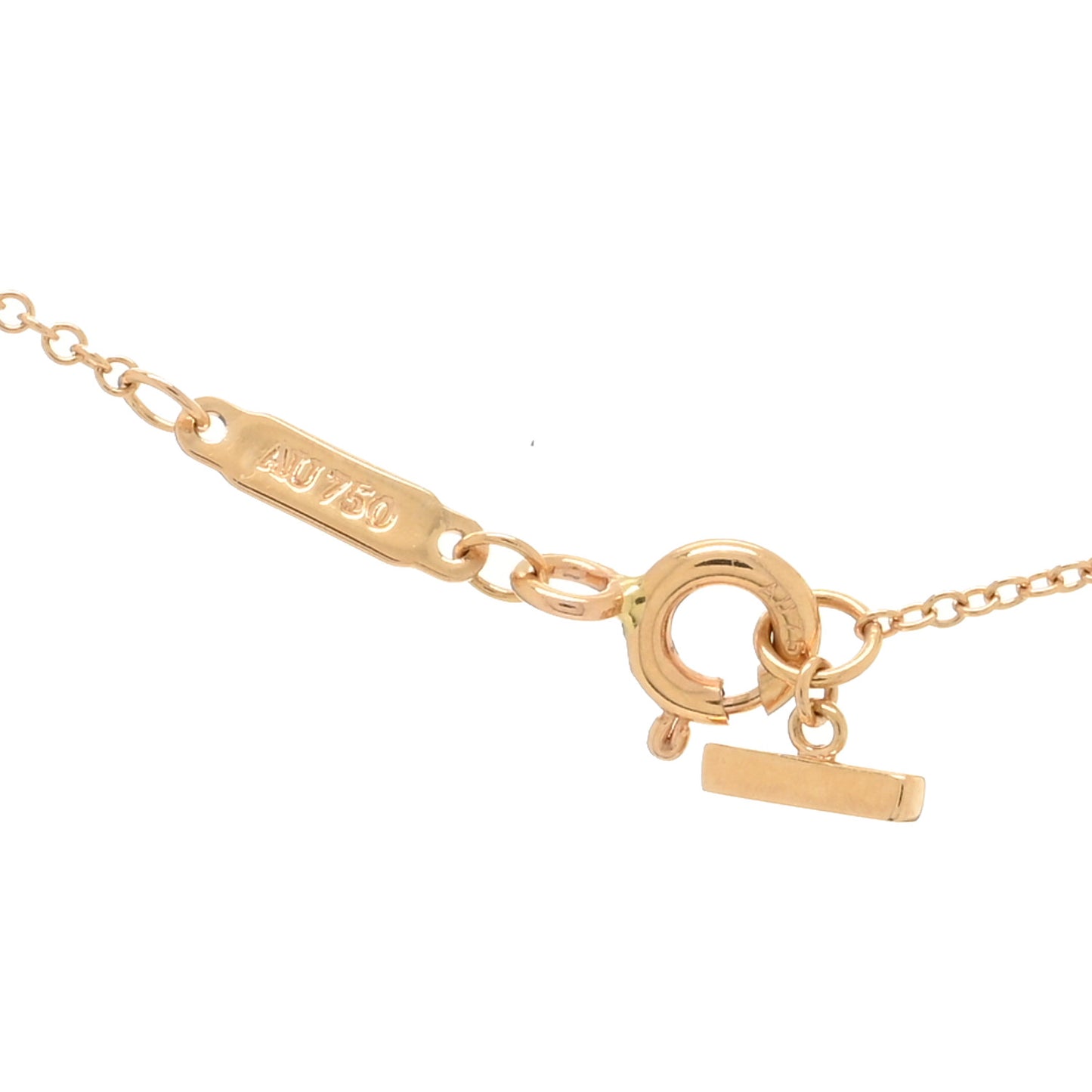 18K Rose Gold Small T Smile Pendant Necklace