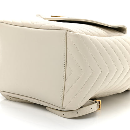 Saint Laurent Lambskin Matelasse Monogram Joe Backpack Cream 10 of 10