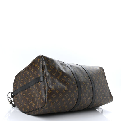 Louis Vuitton Monogram Macassar Keepall Bandouliere 55 4 of 10