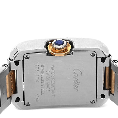 Cartier Stainless Steel 18K Yellow Gold 23mm Tank Anglaise Quartz Watch 4 of 4