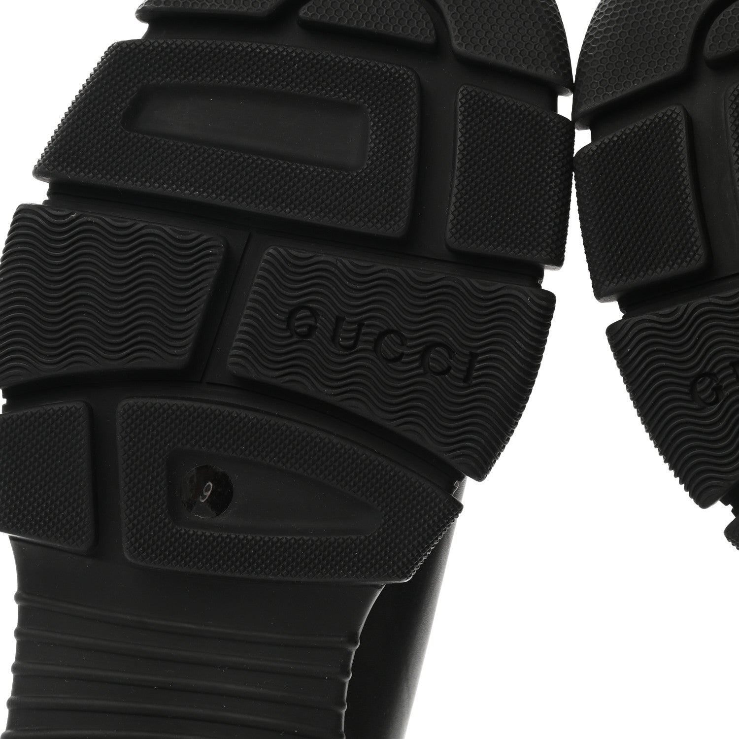 Gucci Calfskin Logo Mens Lug Sole Chelsea Ankle Boots 9 Black 6 of 12
