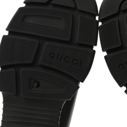 Gucci Calfskin Logo Mens Lug Sole Chelsea Ankle Boots 9 Black 6 of 12