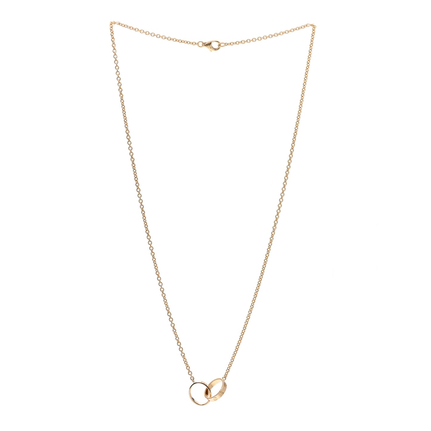 18K Yellow Gold Interlocking LOVE Necklace
