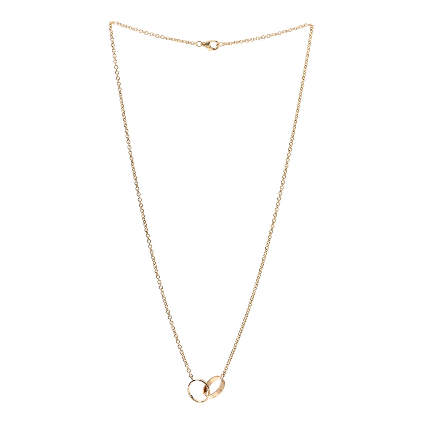Cartier 18K Yellow Gold Interlocking LOVE Necklace 3 of 5