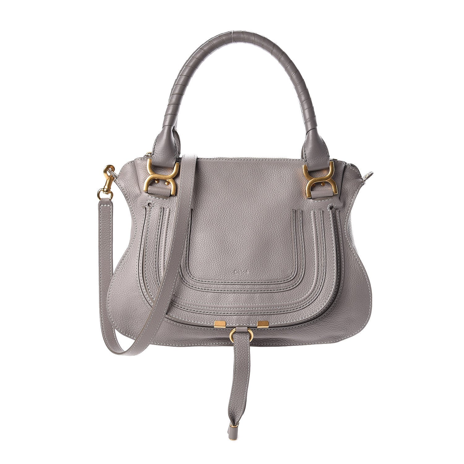 Chloe Calfskin Medium Marcie Satchel Cashmere Grey 1 of 10