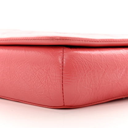 Chanel Distressed Calfskin Quilted Enamel CC Single Flap Bag Pink 10 of 11