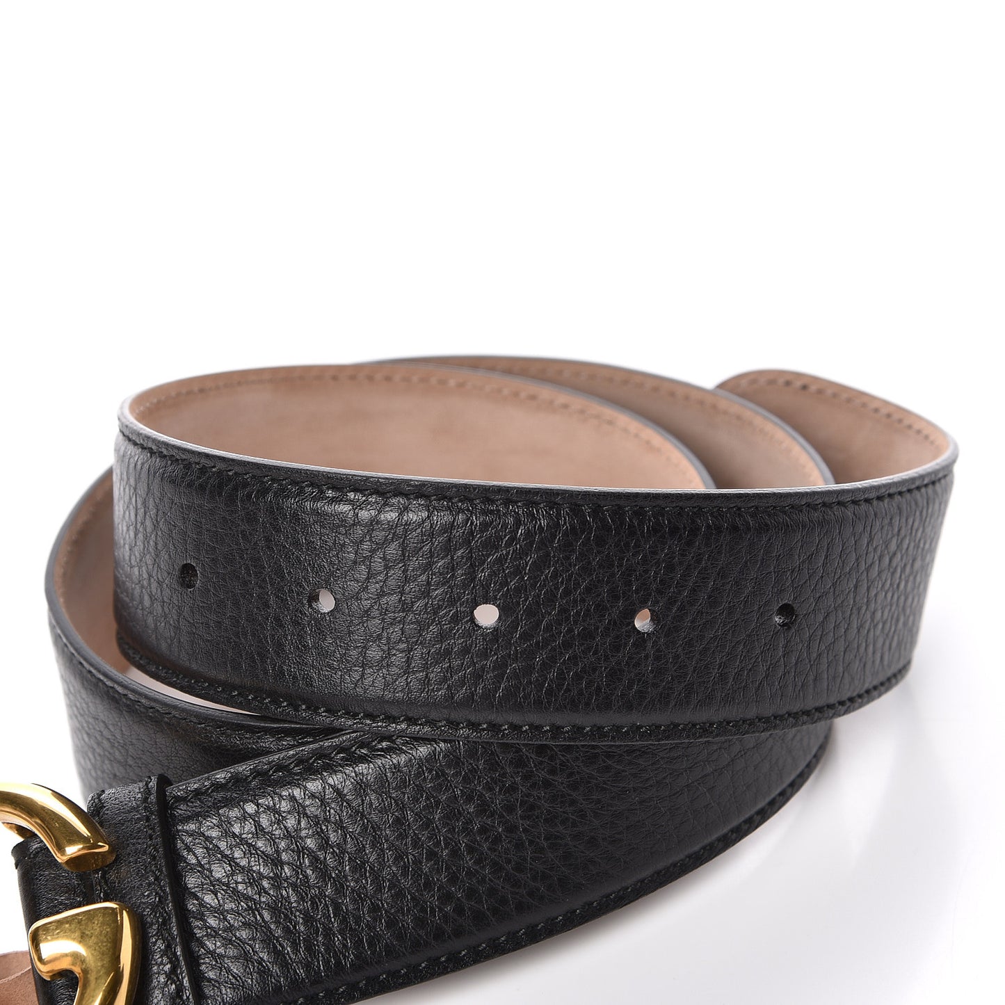 Grained Calfskin Double G 40mm Belt 85 34 Black