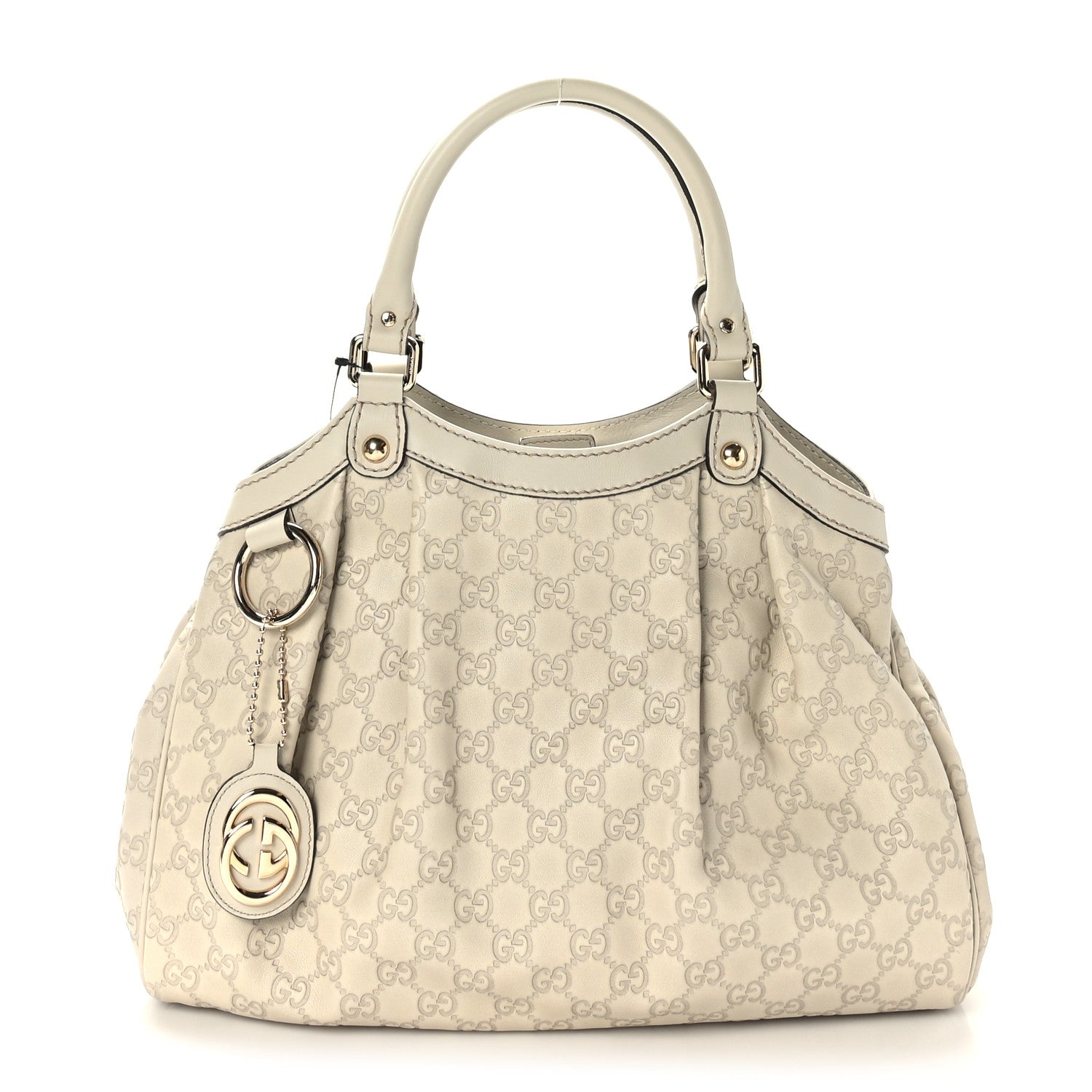 Gucci Guccissima Medium Sukey Tote Mystic White 1 of 9
