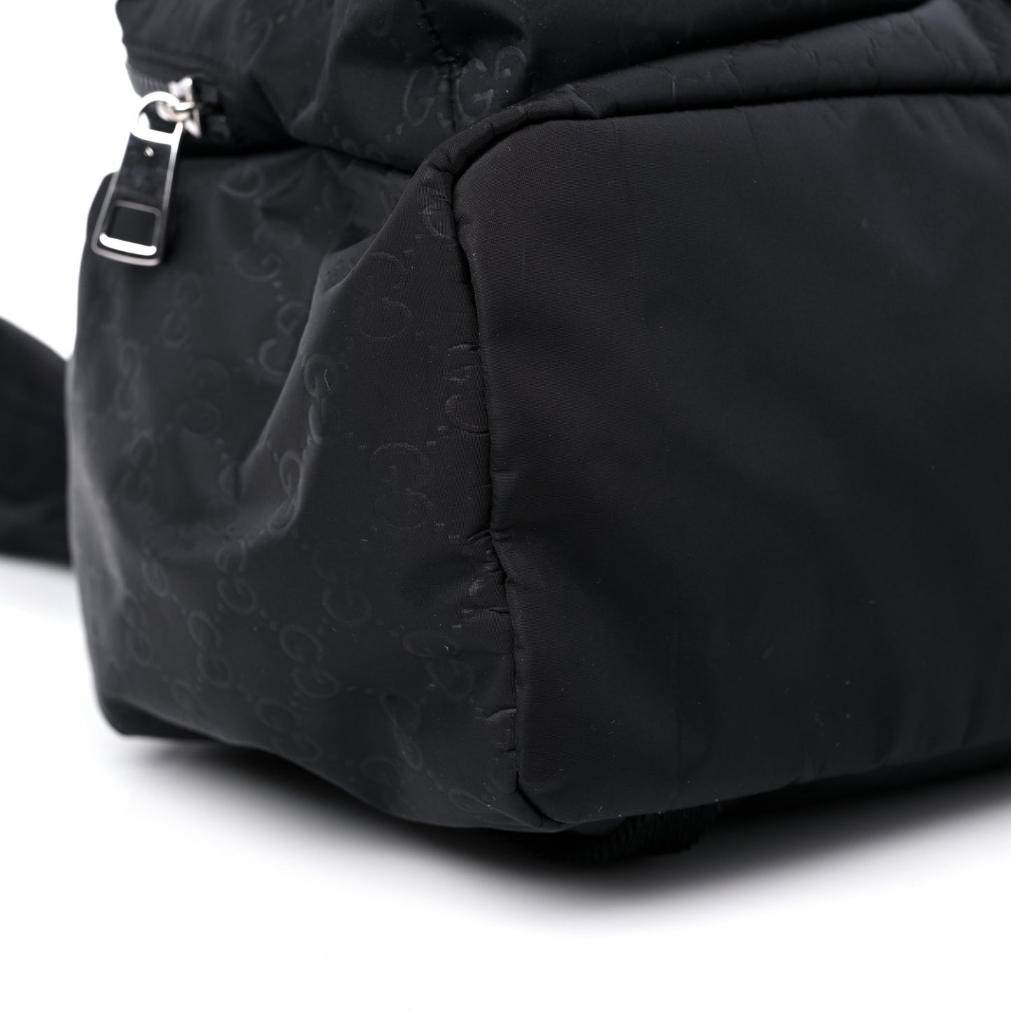 Nylon Monogram Medium Light Single Buckle Backpack Black