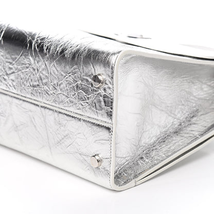 Christian Dior Metallic Calfskin Medium Diorever Flap Silver 9 of 10
