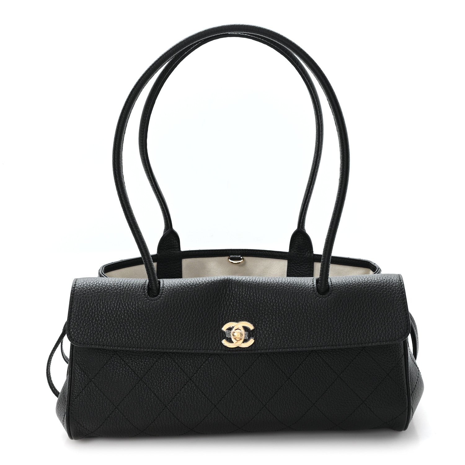 Chanel Grained Calfskin Stitched Urban Essentials Small Shopping Bag Black 1 of 10