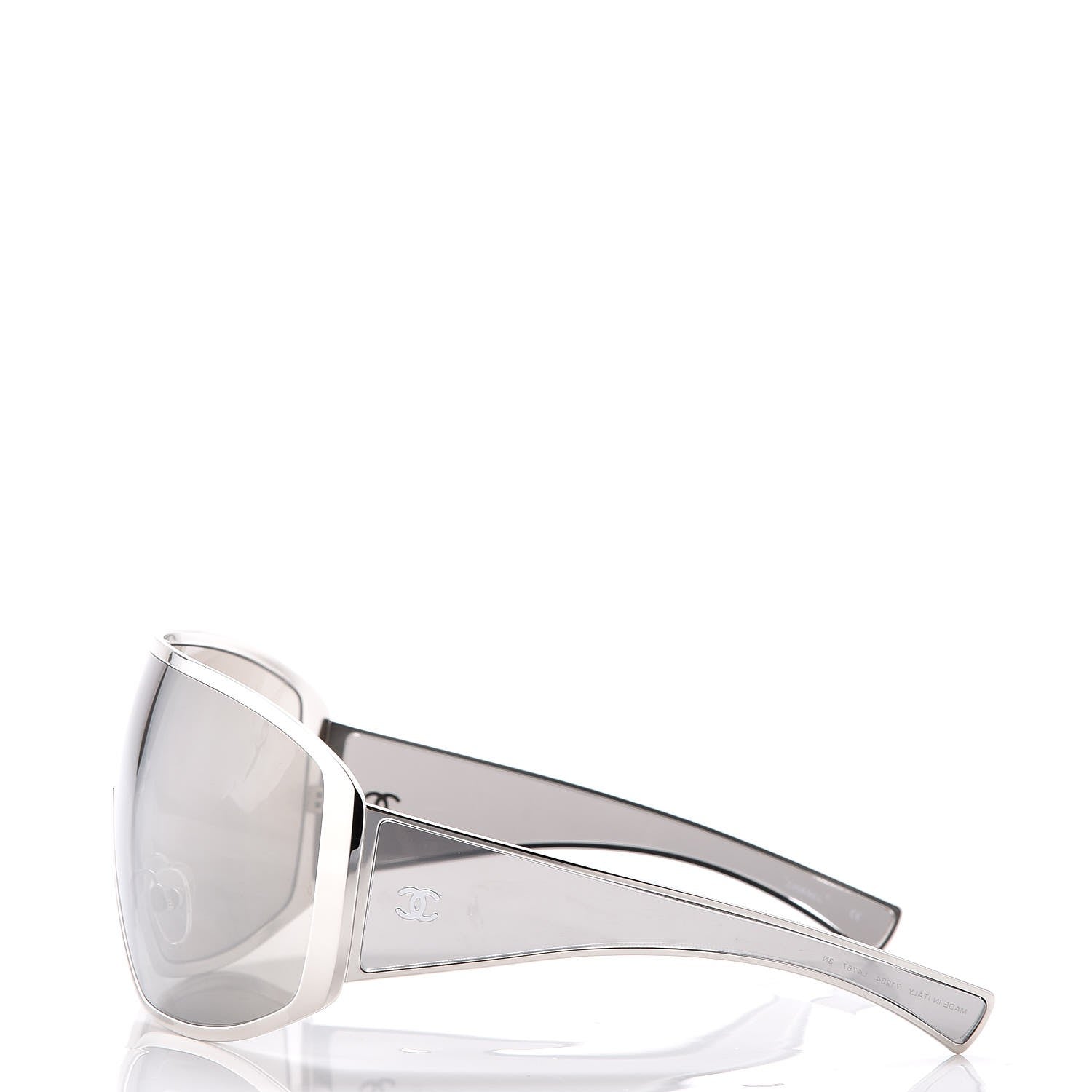 Chanel Shield Runway Sunglasses Silver 3 of 7