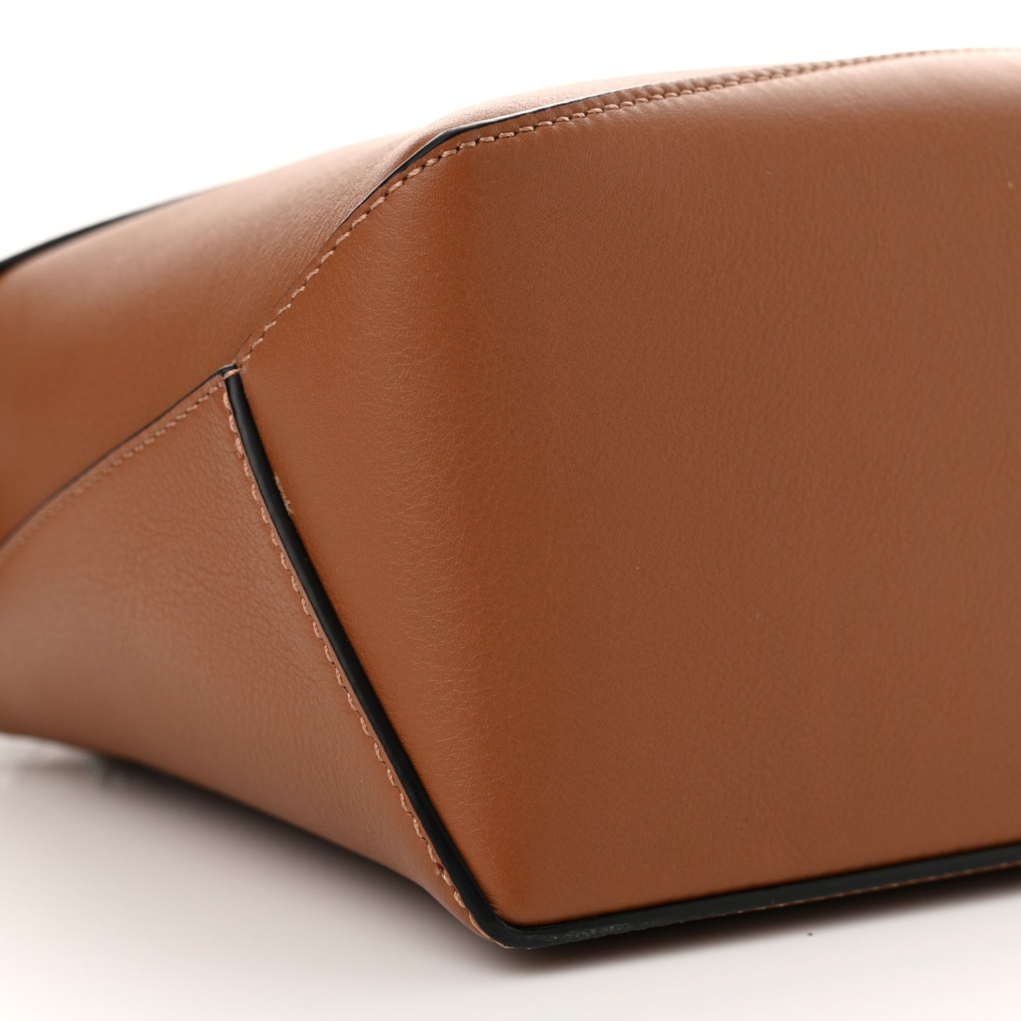 Calfskin Small Puzzle Edge Bag Tan