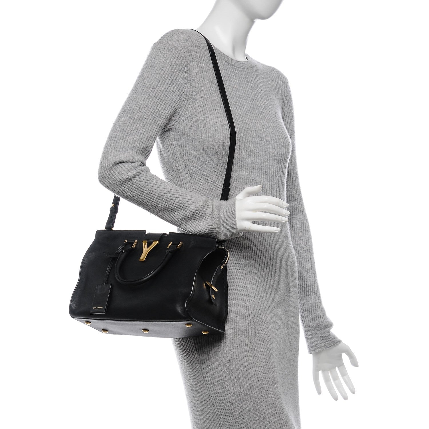 Saint Laurent Calfskin Small Classic Y Cabas Black 2 of 7