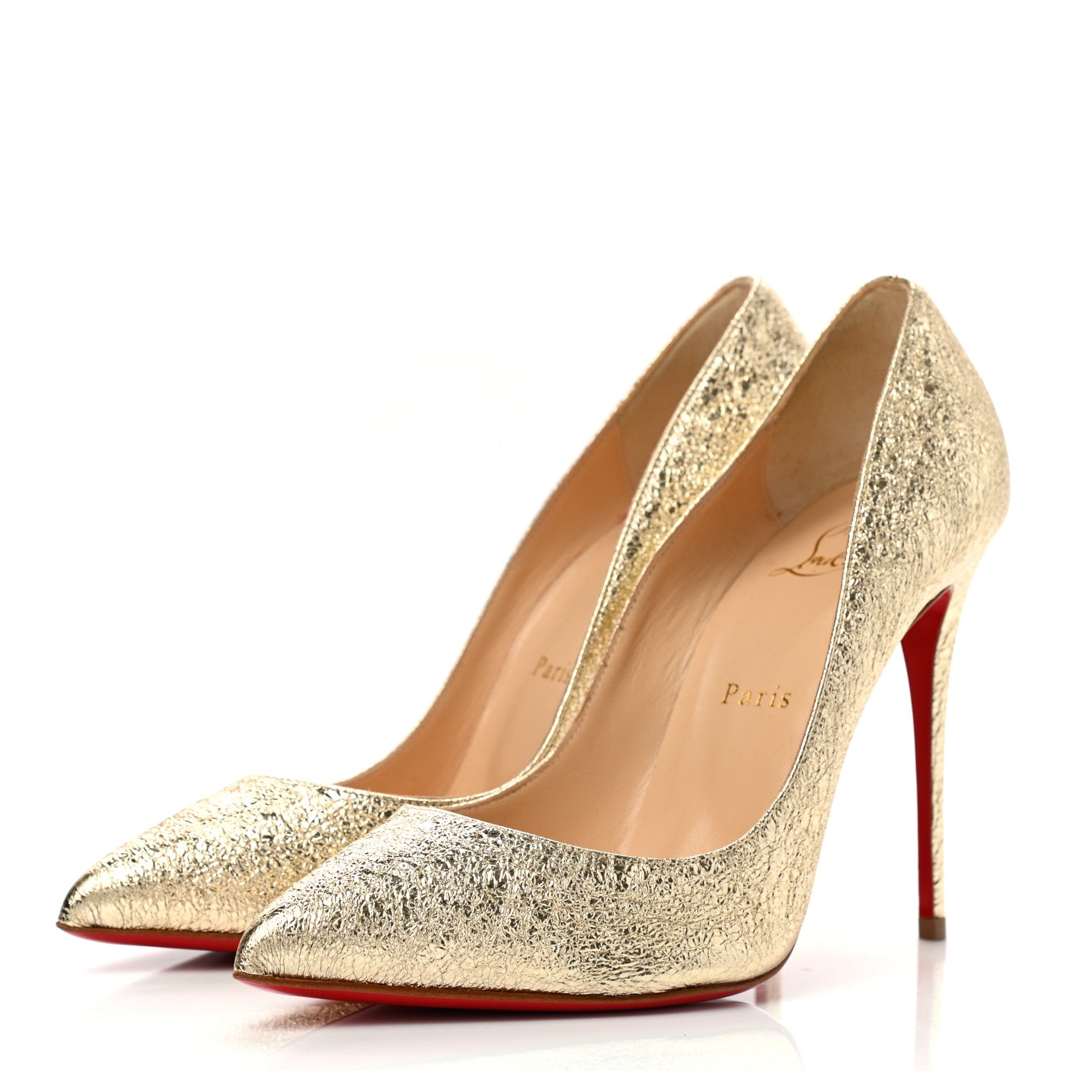 Christian Louboutin Specchio Vintage So Kate 120 Pumps 38.5 Gold 6 of 11