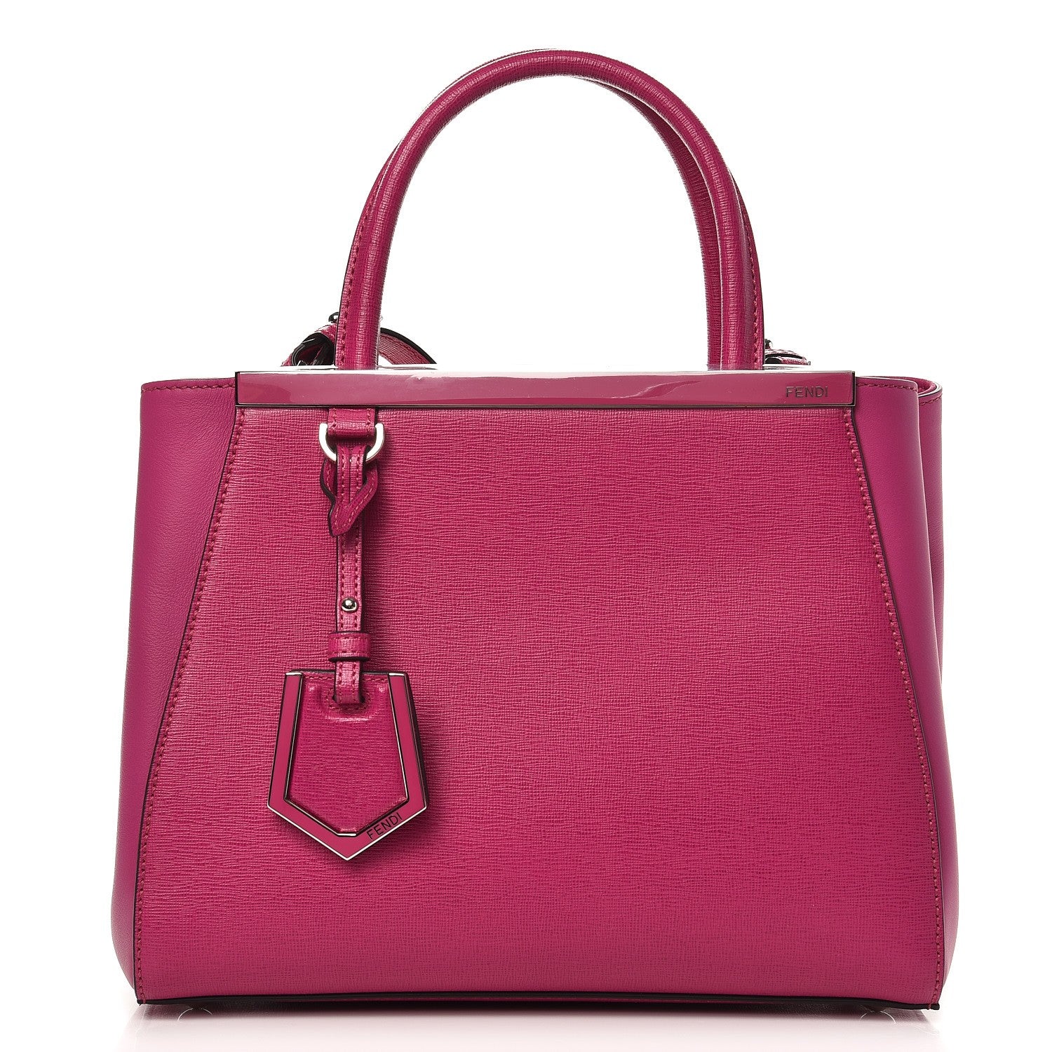 Fendi Vitello Elite Petite 2Jours Tote Magenta 1 of 5