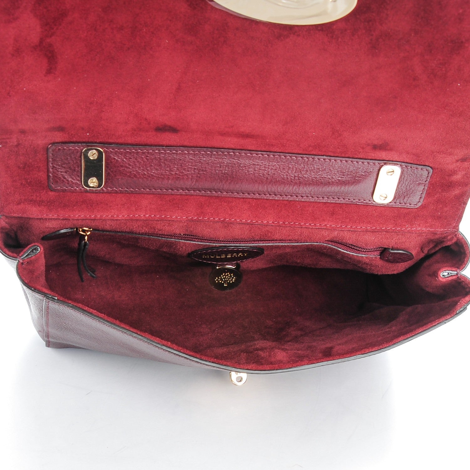 Mulberry Natural Calfskin Medium Lily Flap Oxblood 5 of 9