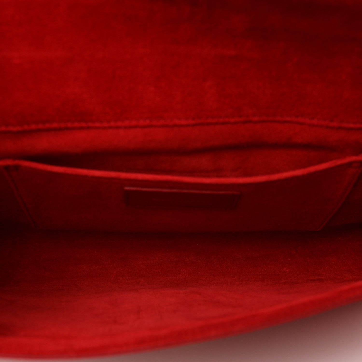 Saint Laurent Calfskin Classic Y Ligne Clutch Red 6 of 8
