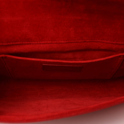 Saint Laurent Calfskin Classic Y Ligne Clutch Red 6 of 8