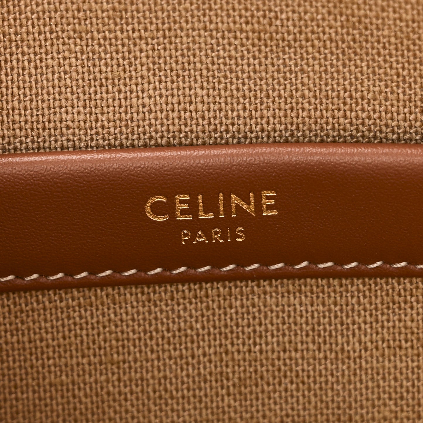 Raffia Effect Calfskin Triomphe Jacquard Small Cabas Natural Tan