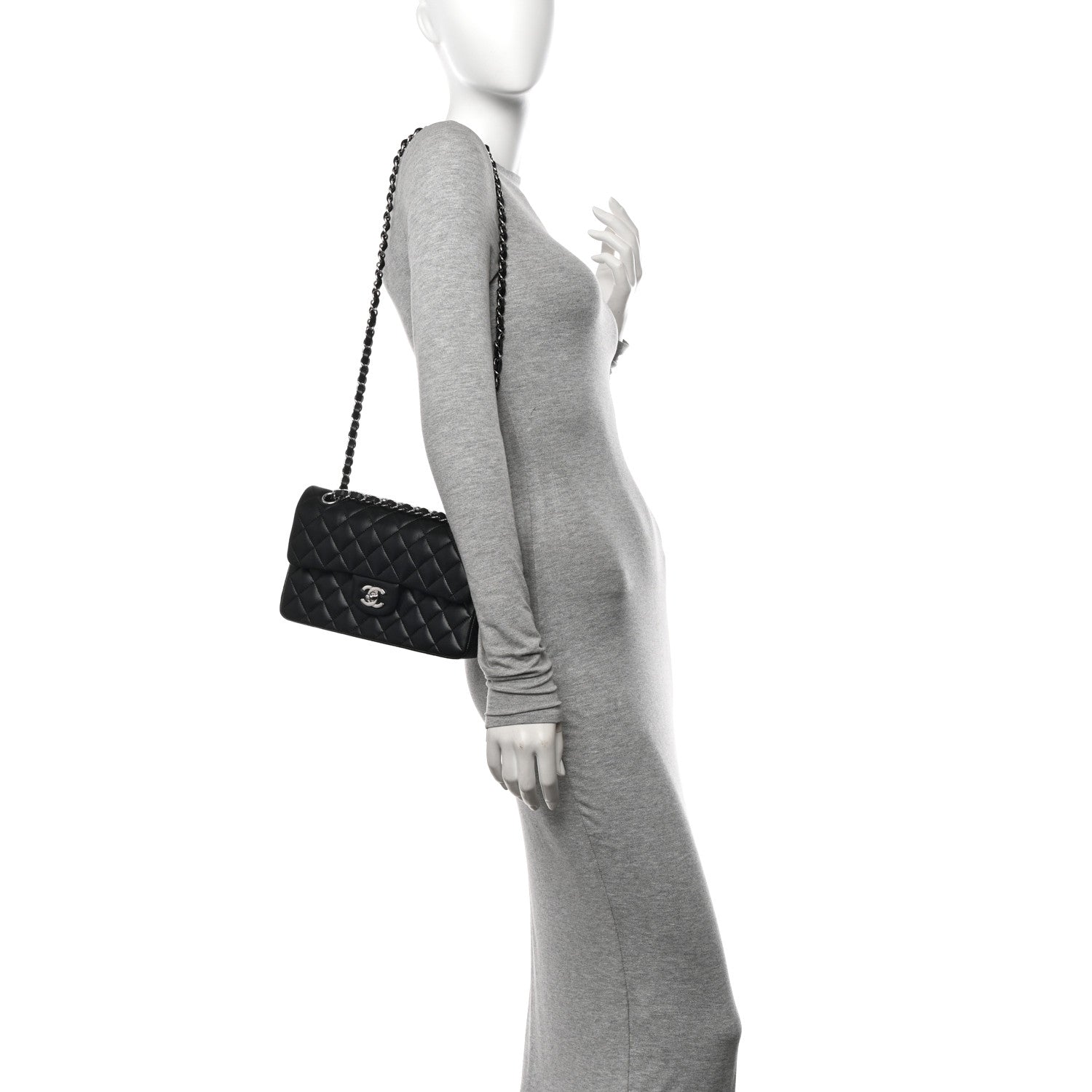 Chanel Lambskin Quilted Small Double Flap Black 3 of 10