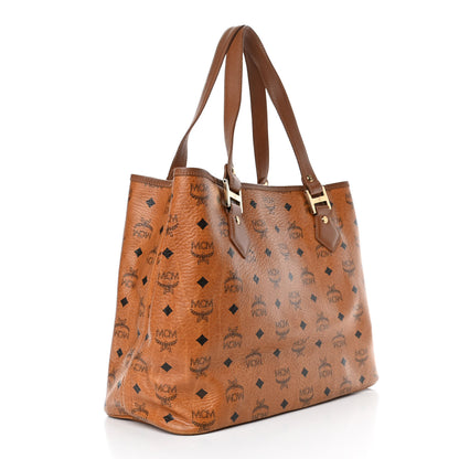 MCM Visetos Rudic Shopper Tote Cognac Orange 2 of 11
