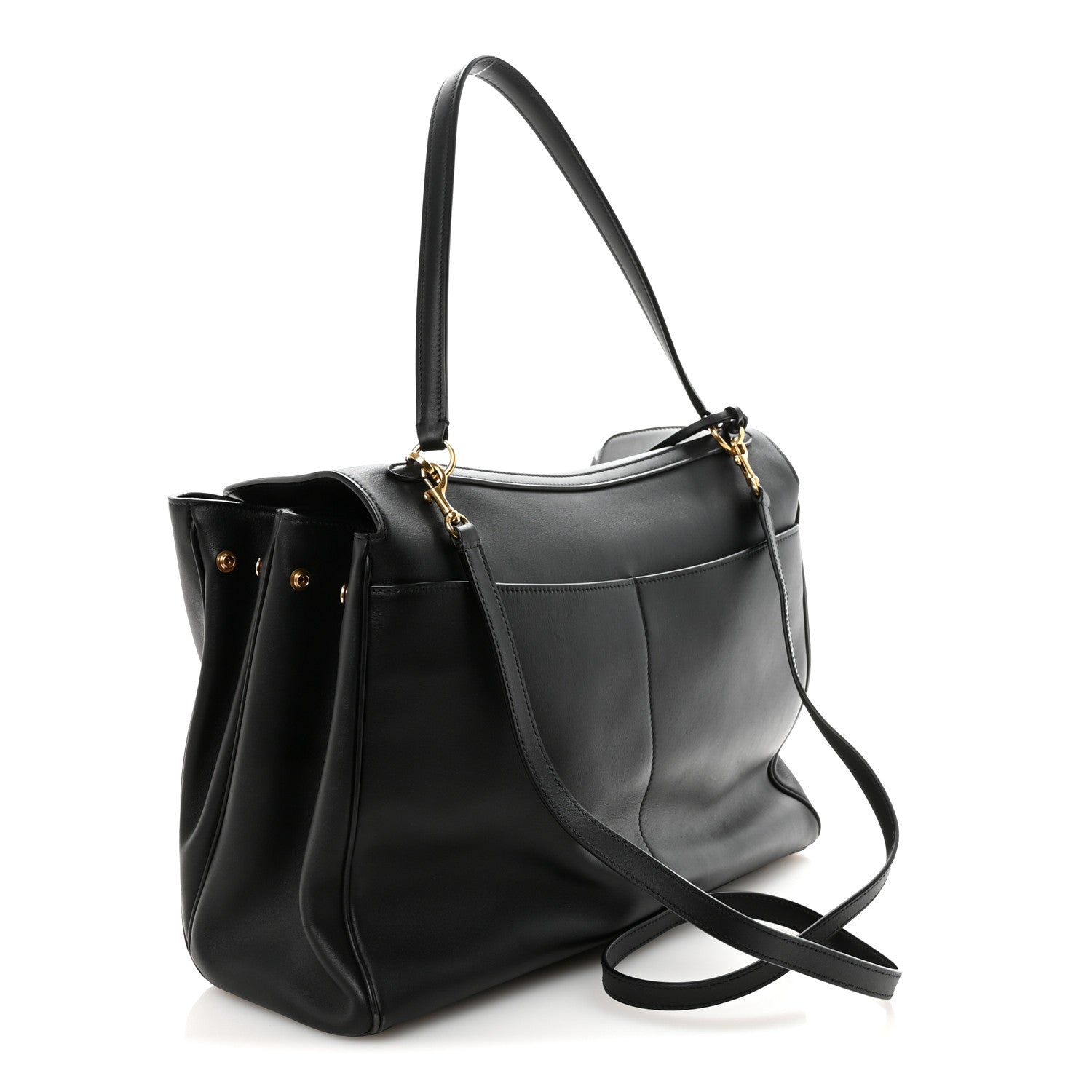 Balenciaga Smooth Calfskin Large Rodeo Top Handle Handbag Black 3 of 9
