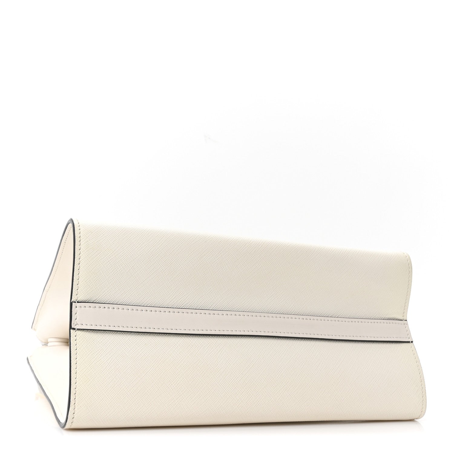 Prada Saffiano City Calfskin Greche Paradigme Bag White 4 of 9