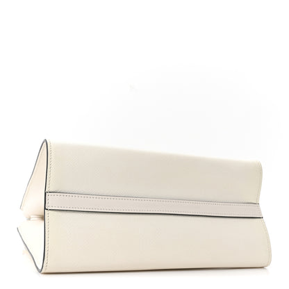 Prada Saffiano City Calfskin Greche Paradigme Bag White 4 of 9