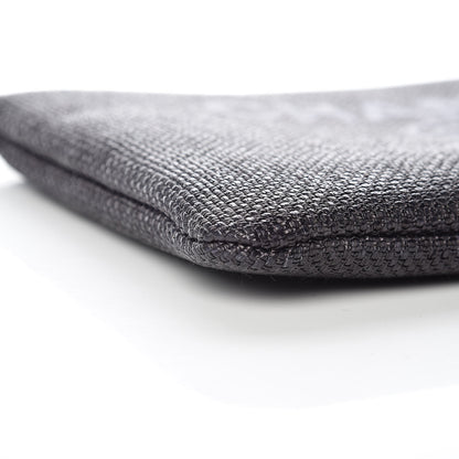 Chanel Woven Straw Small Deauville Pouch Black 8 of 10