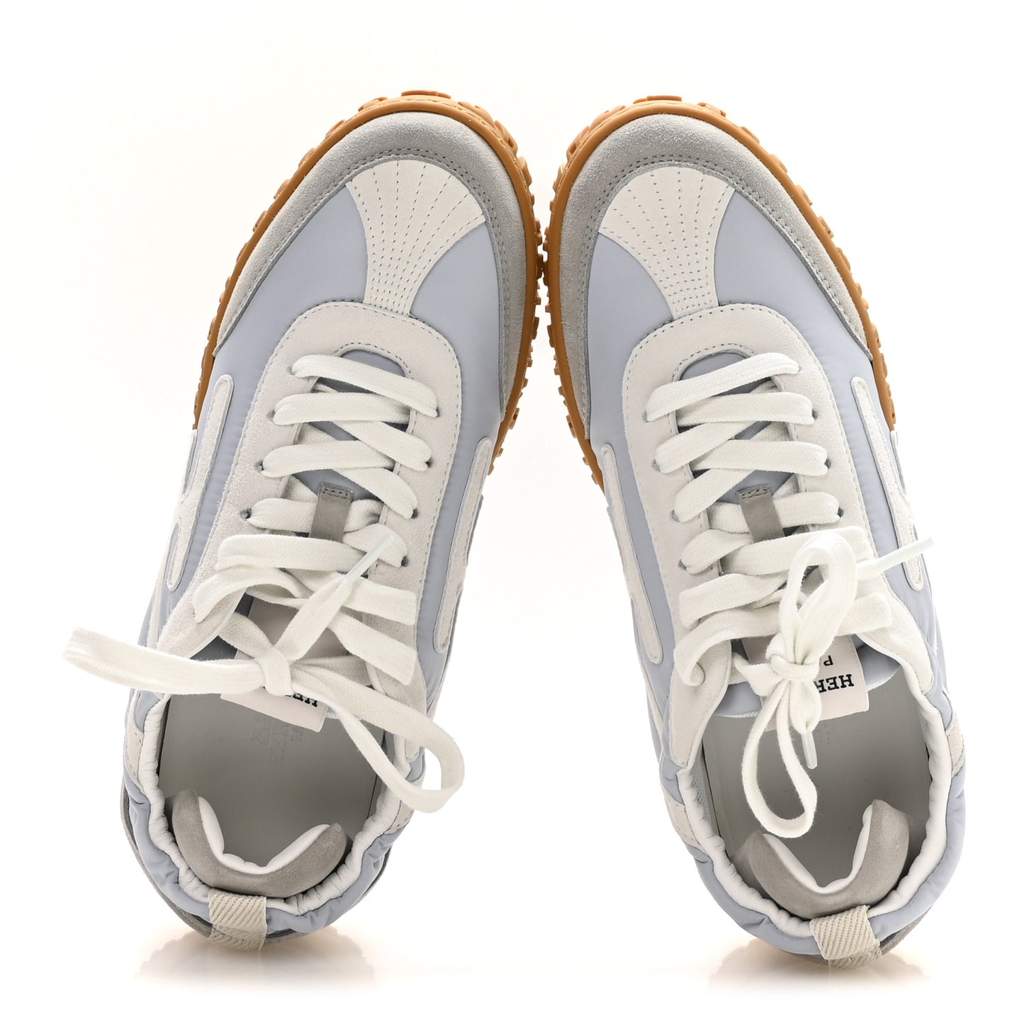 Suede Goatskin Jet Sneakers 36 Gris Arctique Blanc